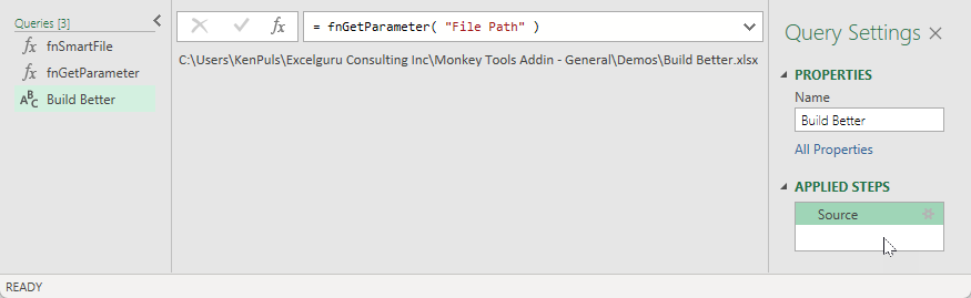 Verifying that fnGetParameter is returning a file path